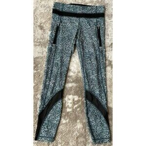 Lululemon Inspire Tight II Pebble Alberta Lake/Black Women’s Leggings Size 4 EUC